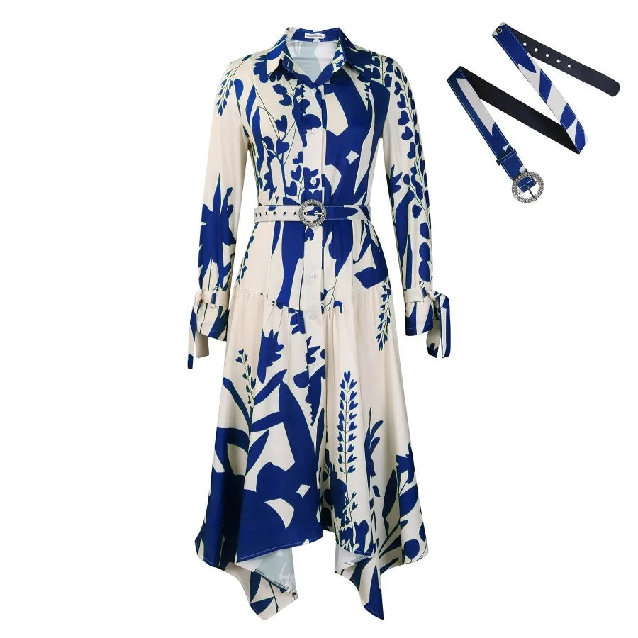 Babs Elegant Polyester African Party Evening Dresses for Women Summer 2024 African Long Sleeve Print Long Macy Dress Gowns Outfits