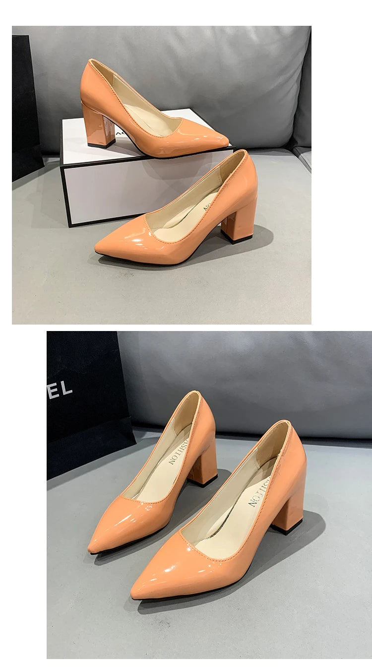 Momsey 2024 New Spring Pumps Fashion High Heels Shoes Women Slip on Ladies Pumps for Party Dress Candy Shoes