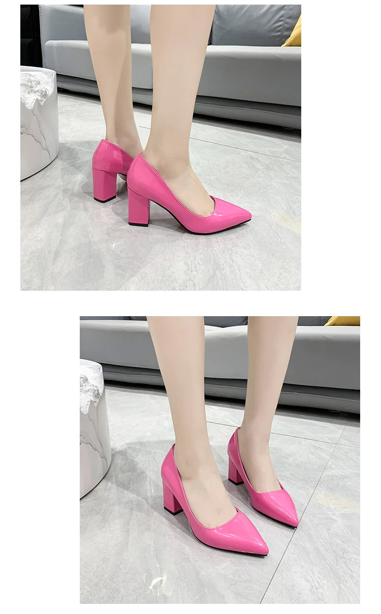 Momsey 2024 New Spring Pumps Fashion High Heels Shoes Women Slip on Ladies Pumps for Party Dress Candy Shoes