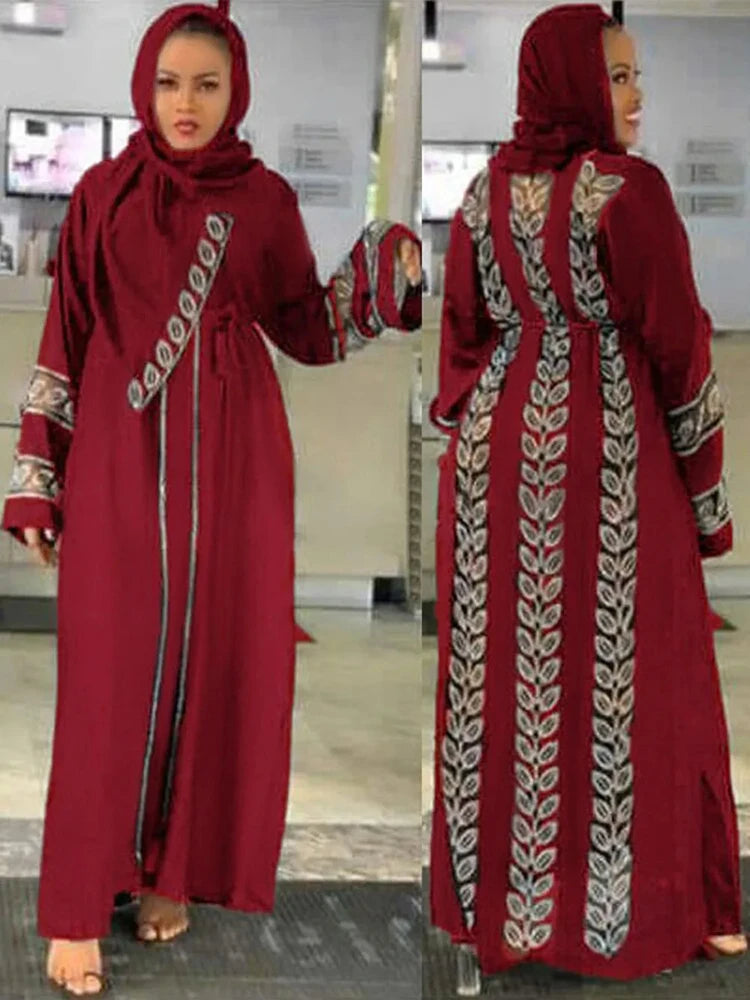 Macy Dubai Luxury Wedding Party Evening Gown Muslim Woman Dress Elegant Long Sleeve Robe Islamic Clothing African Boubou