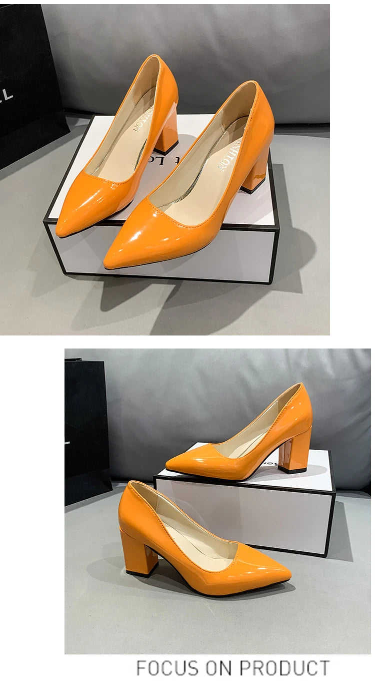 Momsey 2024 New Spring Pumps Fashion High Heels Shoes Women Slip on Ladies Pumps for Party Dress Candy Shoes