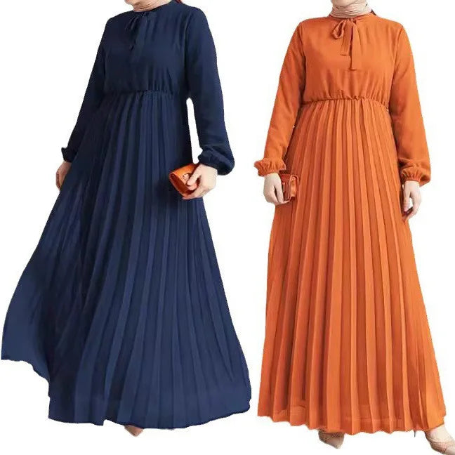 Elegant Macy Dress for Women Islam Clothing Muslim Dress Women Fold Dubai Abayas African Turkish Robe