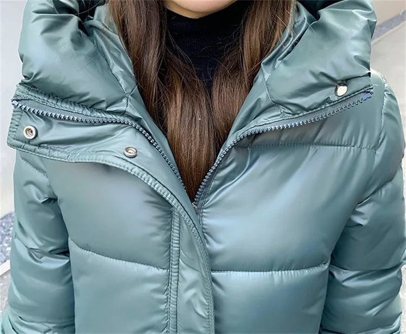 New Gracy Winter Women Jacket Warm Parkas Female Thicken Coat Cotton Padded Parka Long Hooded Outwear Loose Women Snow Jacket 4XL