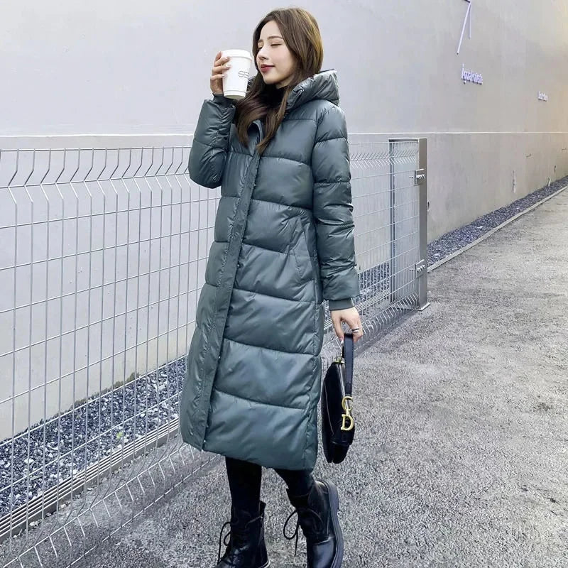 New Gracy Winter Women Jacket Warm Parkas Female Thicken Coat Cotton Padded Parka Long Hooded Outwear Loose Women Snow Jacket 4XL