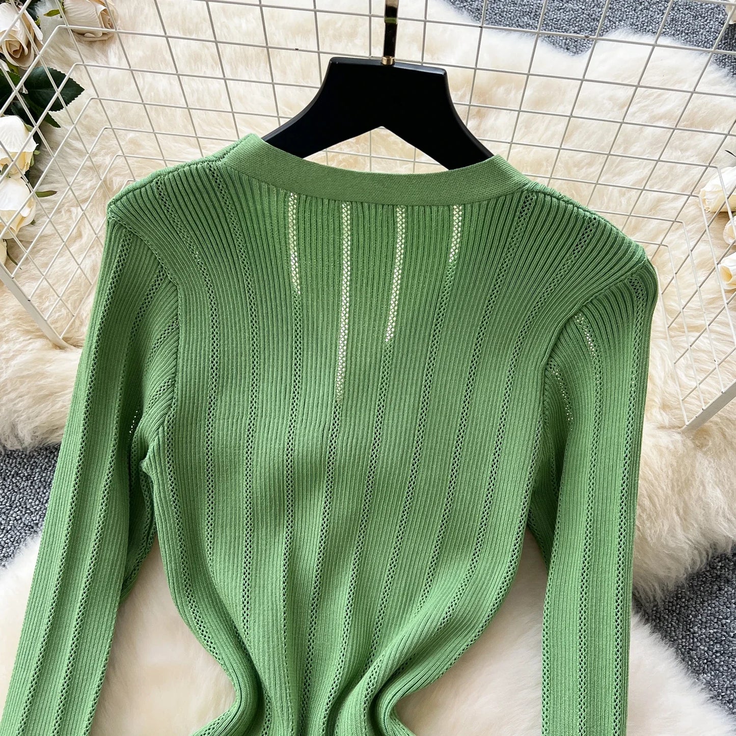 Babs Sexy Chic Long Sleeve V Neck Ruffle Knit Dress Elegant Fashion Party Single Breasted Slim Autumn Dresses