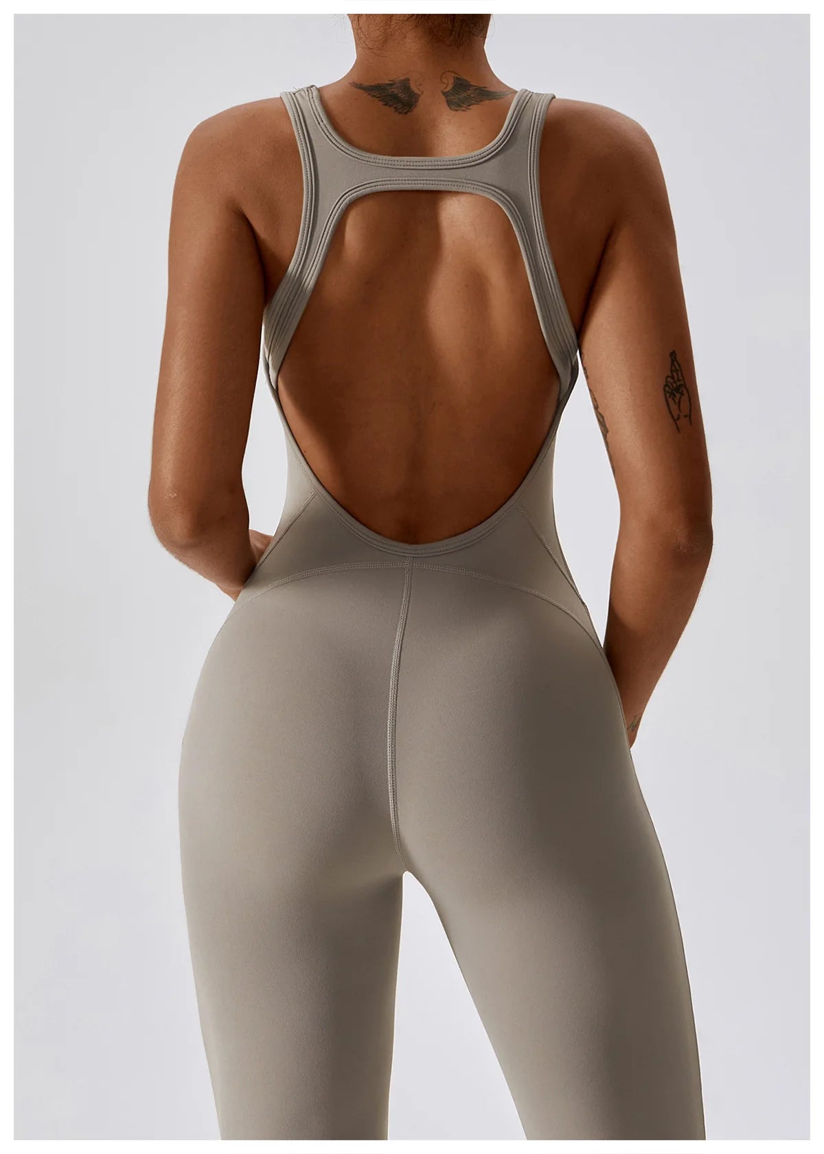 Babs Sexy Back V Jumpsuit Gym Set Women Training Yoga Suit Sportswear Women Sports Jumpsuit Fitness Rompers Stretch Workout Bodysuits