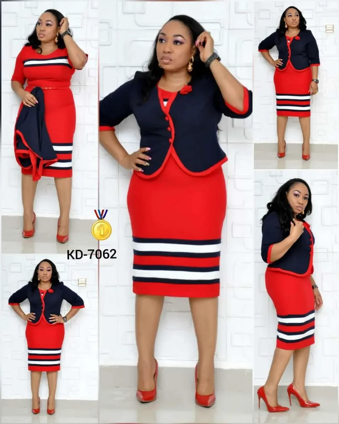 Maxy 2 Piece Set African Dresses For Women Jacket Tops And Dress 2025 New Arrival Elegant Design Office Lady Suit African Clothes