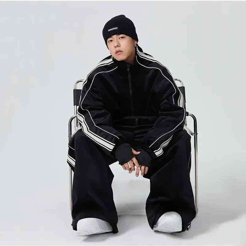 Amay New Couple Skiing Suit Snow Warm Clothes Women Outdoor Ski Sport Jacket Pants Set Man Winter Windproof Snowboard Tracksuit