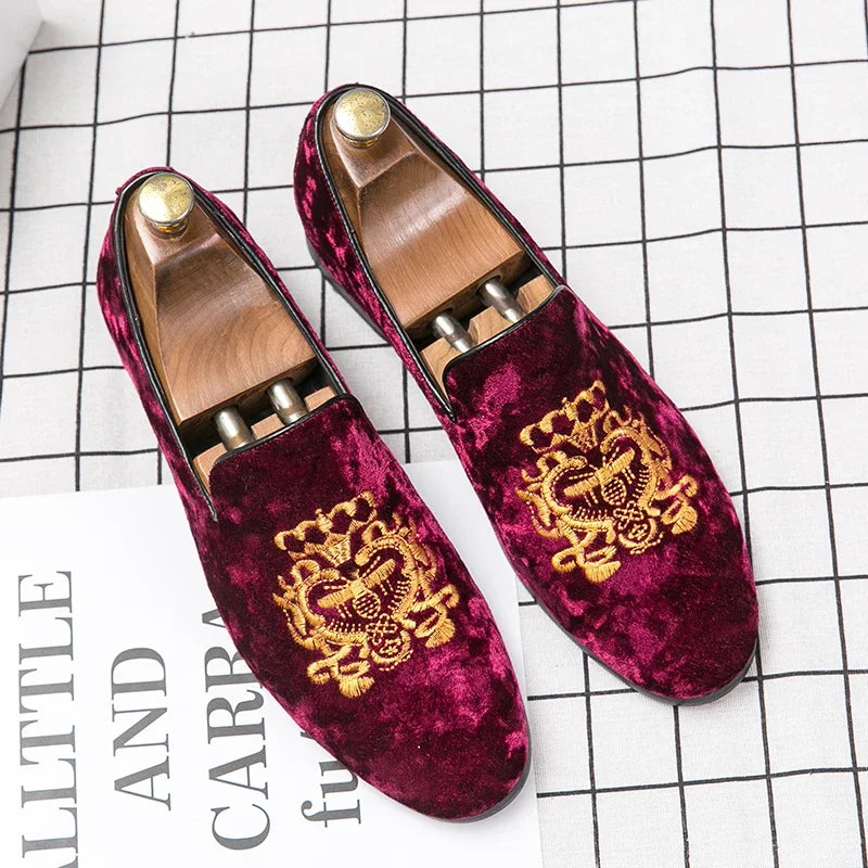 Amay Designer Formal Dress Shoes for Men Red Luxury Trendy Male Business Loafers New Chelsea Italian England Gentleman Oxfords