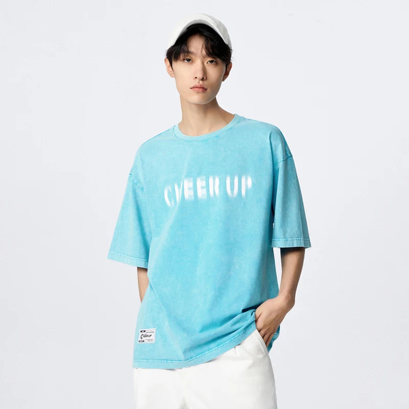 Semir 2023 Men T-shirt Spring New Comfortable Skin-friendly Breathable Top Letter Printing Short-sleeved T-shirt for Men