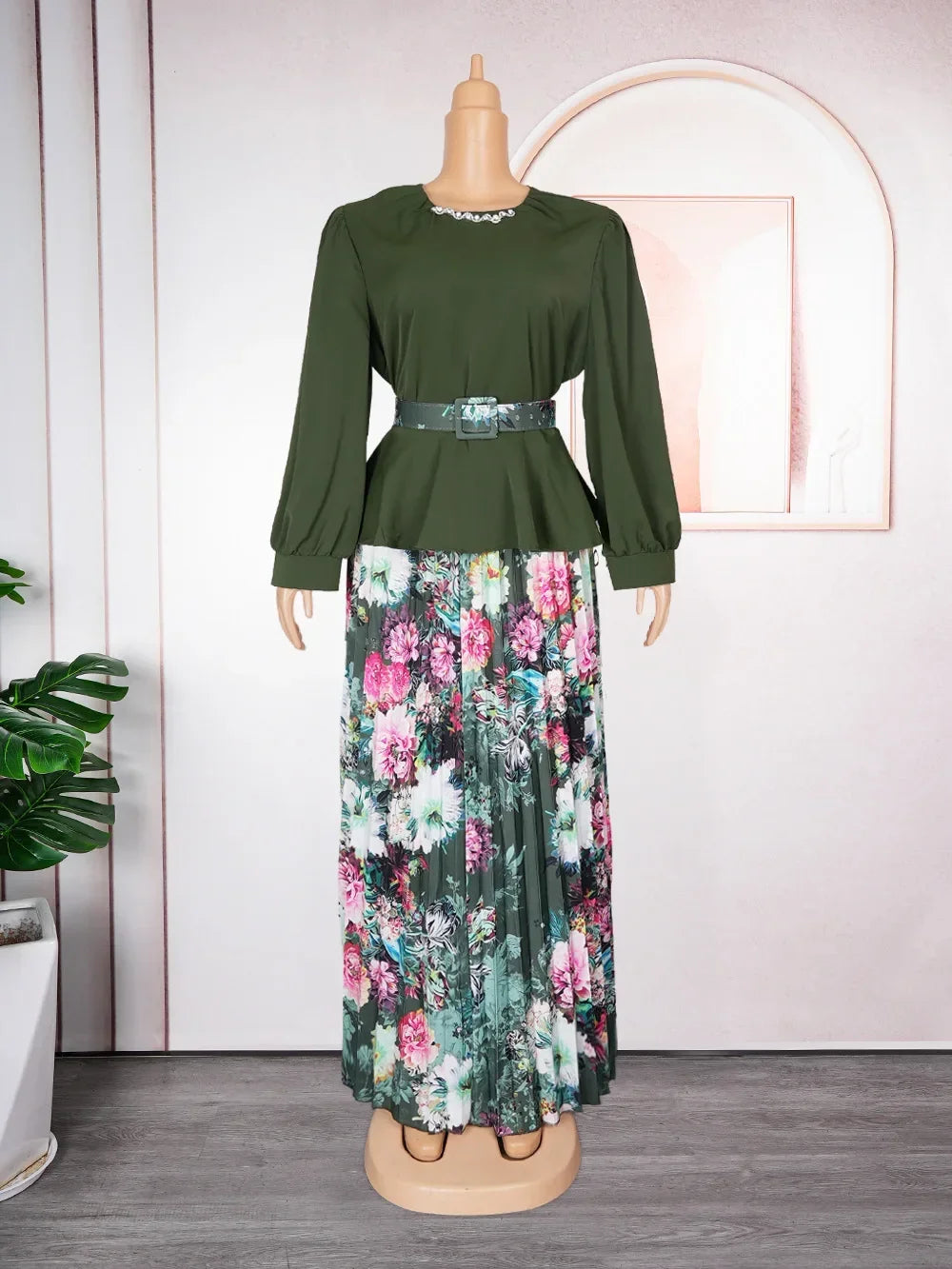 Amay Clothes for Women 2 PCS Sets Tops and Skirts Suits Dashiki Ankara Outfit Robes Plus Size Wedding Party Dresses