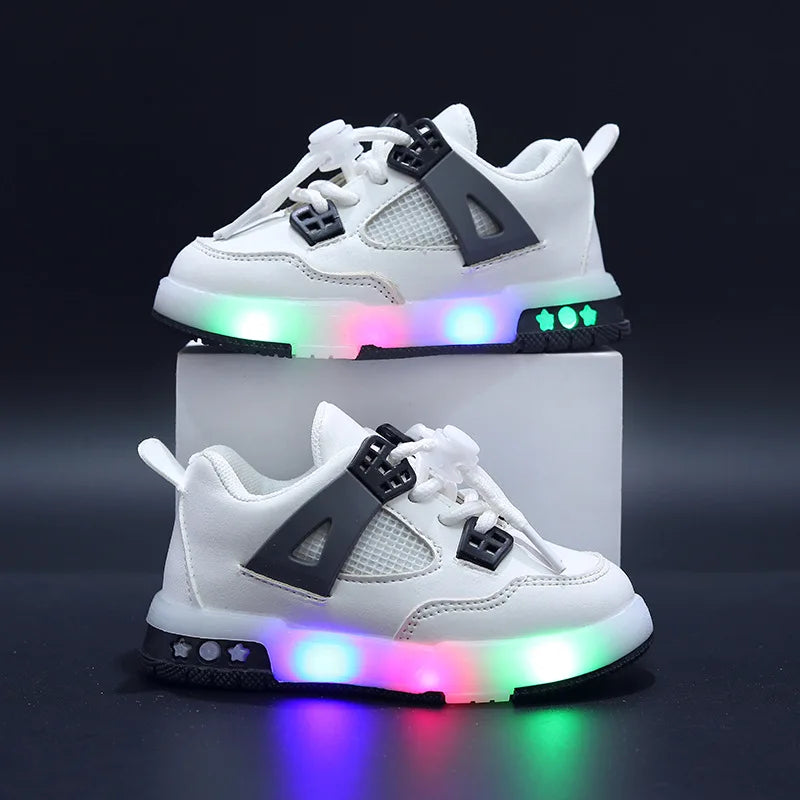 Maxy Fashion Sports Leisure LED Lighted Children Casual Shoes Toddlers High Quality Kids Sneakers Classic Baby Boys Girls Shoes