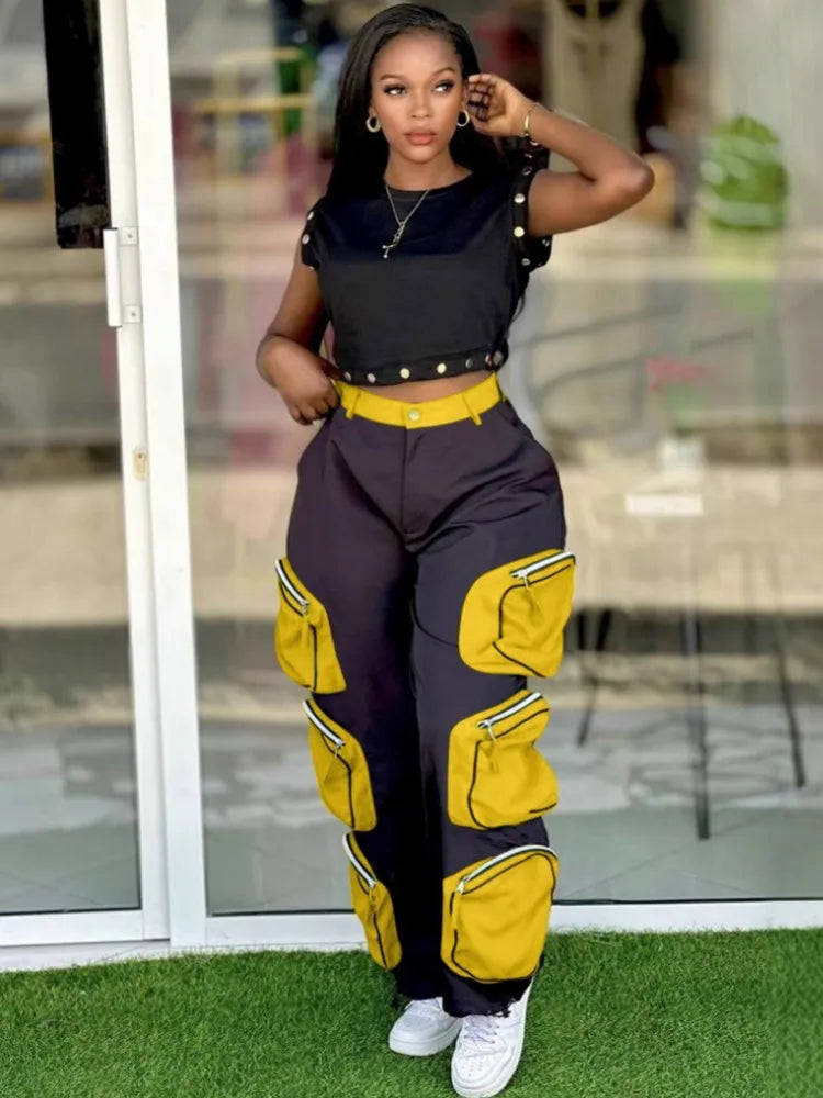Maxy 2 Piece Women Set Dashiki African Clothes Summer Spring New Fashion Short Sleeve Top And Pants Suit Party Lady Matching Sets