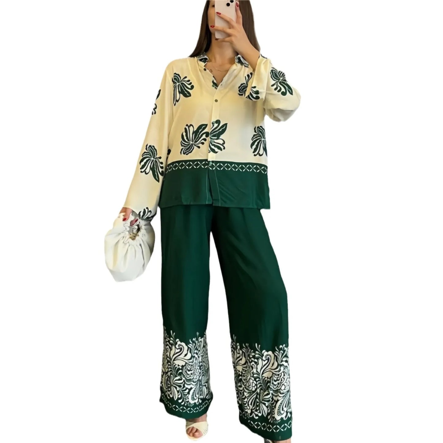 Maxy 2 Piece Women Set Dashiki African Clothes Summer Autumn New Fashion Long Sleeve Top And Pants Suit Party Lady Matching Sets