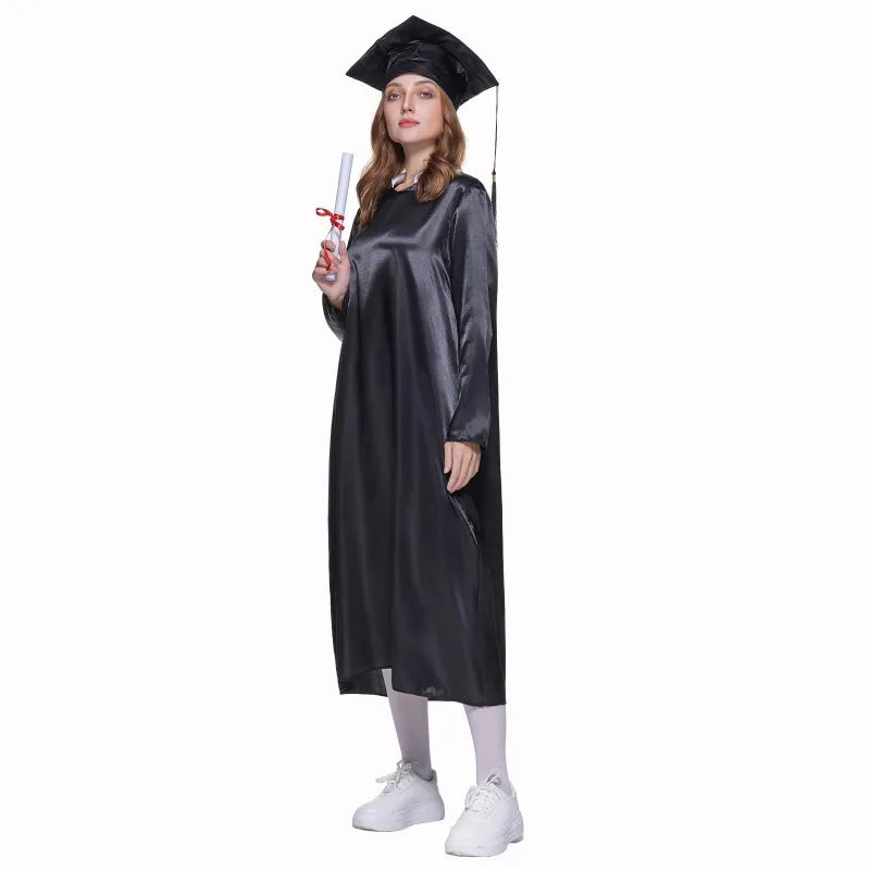 Maxy Unisex Graduation Cap Gown Tassel Set for Adult, High School & College Graduates Robe for Men Women Carnival Party