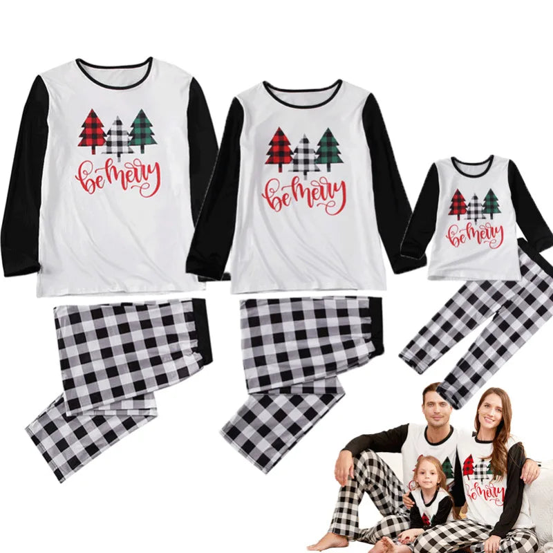 Maxy PUDCOCO Family Matching Christmas Pajamas Set Women Adult Baby Kids Sleepwear Nightwear Suit Xmas Outfits