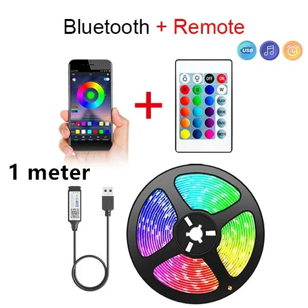 Maxy Color RGB 5050 LED Bar Light Bluetooth Application Control Chasing Effect Flexible Light With Diode And TV Backlight Room Decora