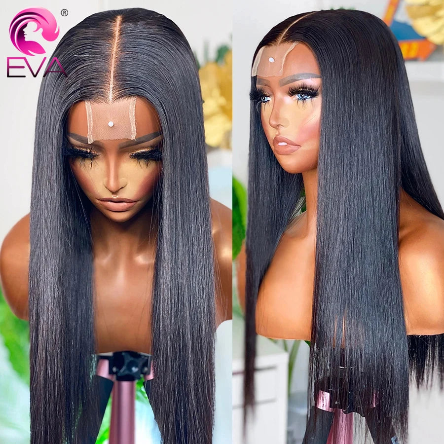 Maxy Hair Glueless 2x6 HD Lace Closure Wig Melt All Skins HD Lace Wigs Pre Plucked 2x6 Deep Parting Bone Straight Human Hair Wigs