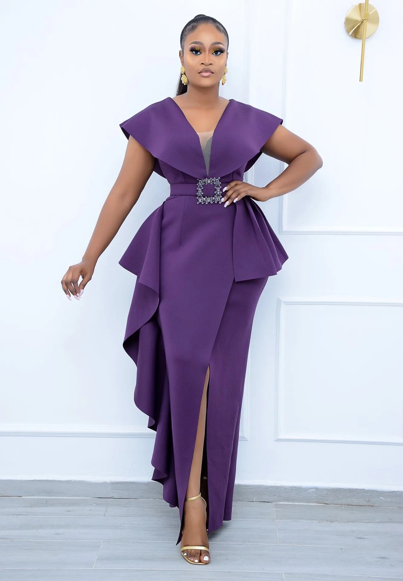 Babs Dresses for Women Summer African Women V-neck Sleeveless Plus Size Long Dress Maxy Dress S-5XL