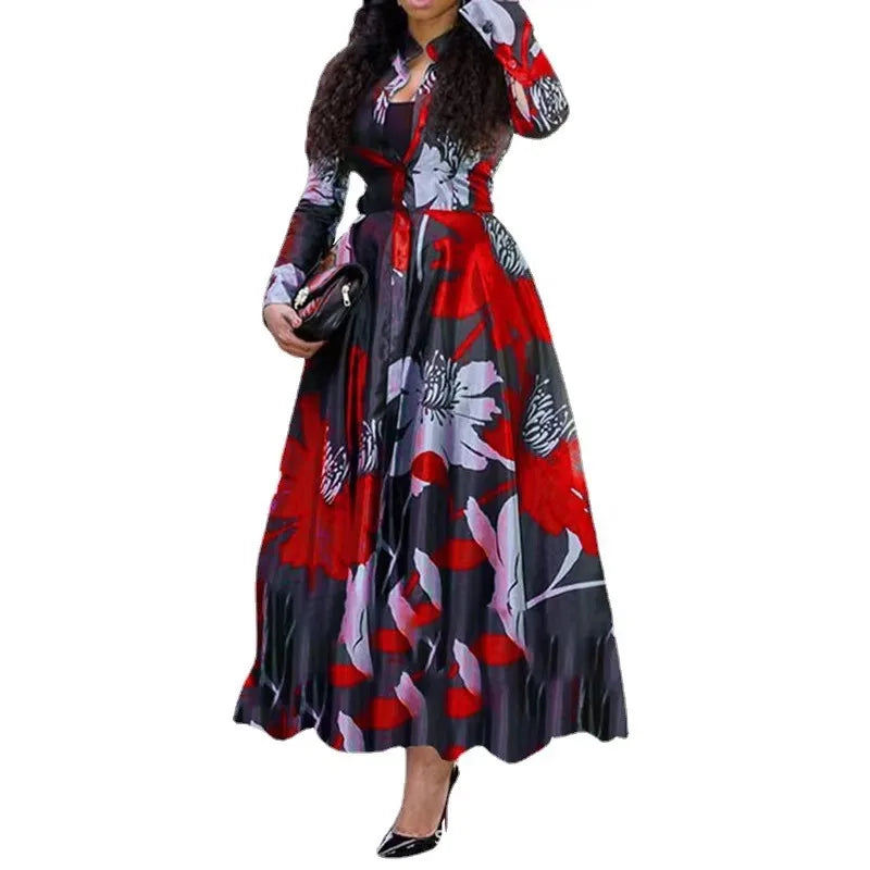 Amay Dress Ankara Dresses for Women Clothes Summer Print Dashiki Party Long Maxy Dress Plus Size Traditional Clothing