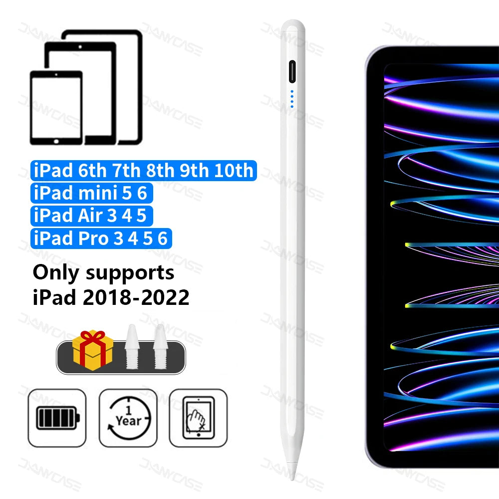 Maxy Apple Pencil Palm Rejection Power Display Ipad Pencil Pen For iPad Accessories 2022 2021 2020 2019 2018 Pro Air Mini Stylus