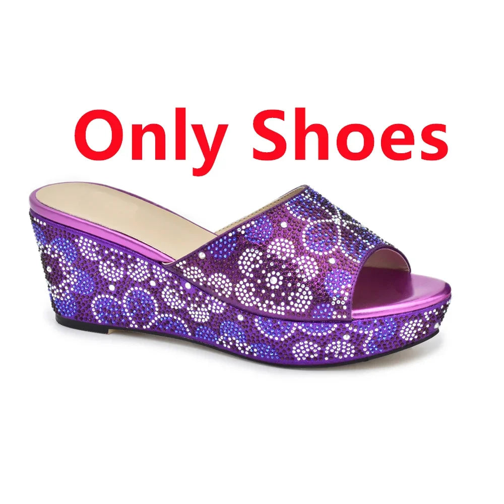 Maxy New Arrival High Quality Women Shoes and Bags To Match Set Italy Shoes and Matching Purse for Women Party Summer Shoes Big Size