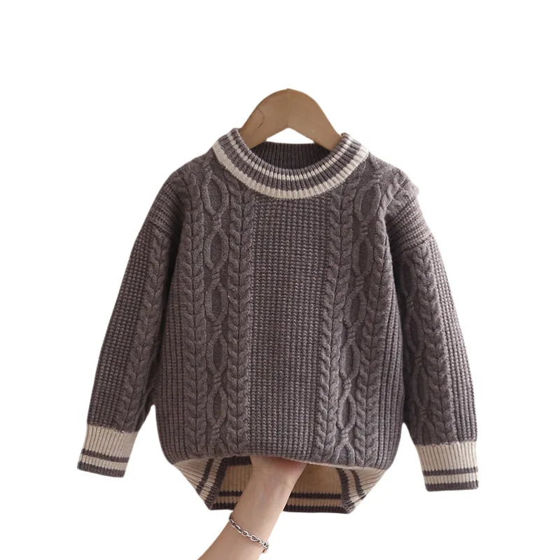 Maxy Boys Sweaters Spring Autumn 2025 Children's Clothes Woolen Jersey Sweater Tops For Baby Outerwear Kids Knitted Costume Teenagers