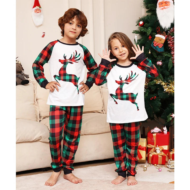 Maxy Family Matching Outfits Christmas Pajamas Adult Kids the Whole Family Same Pajama's 2Pcs Xmas Sleepwear Baby Clothing Set