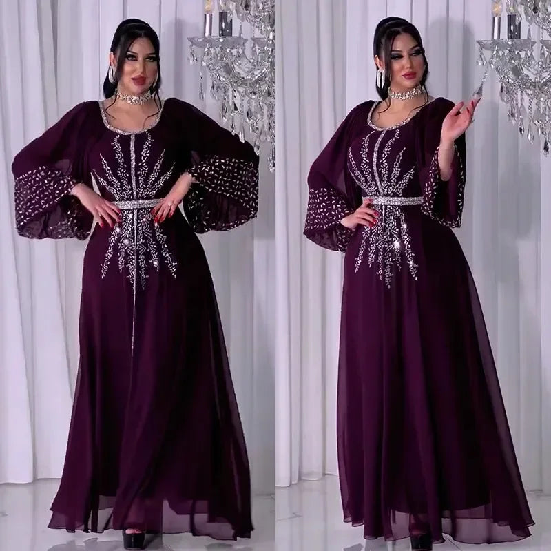 Maxy Summer African Dresses for Women Elegant African Half Sleeve O-neck Polyester Dress Gowns Kaftan Muslim Abaya Outfits