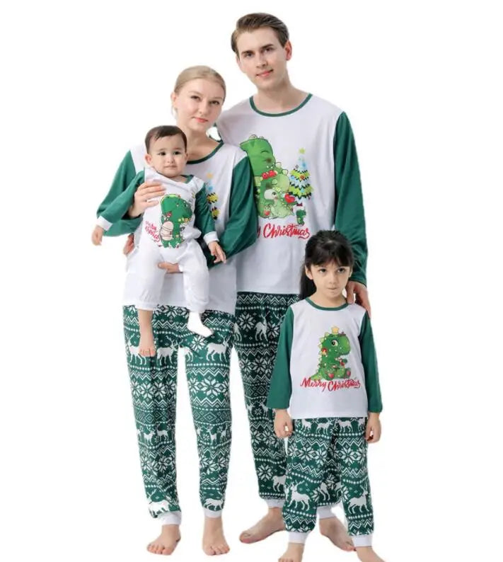 Maxy Christmas Deer Pajamas Set Cartoon Family Matching Outfits Father Mother Children Baby Sleepwear Xmas Mommy and Me Pj's Clothes