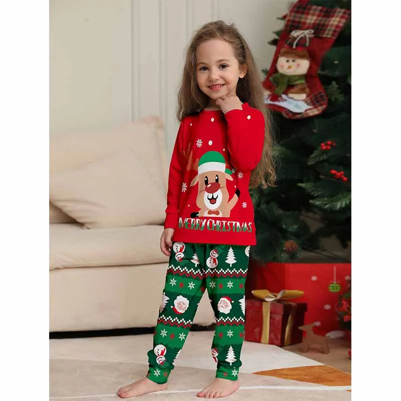 Snowman Christmas Family Matching Clothing Parent-Child Dad Sons Matching Pajamas Moms Daughters Tops Pants Sets Baby Suit