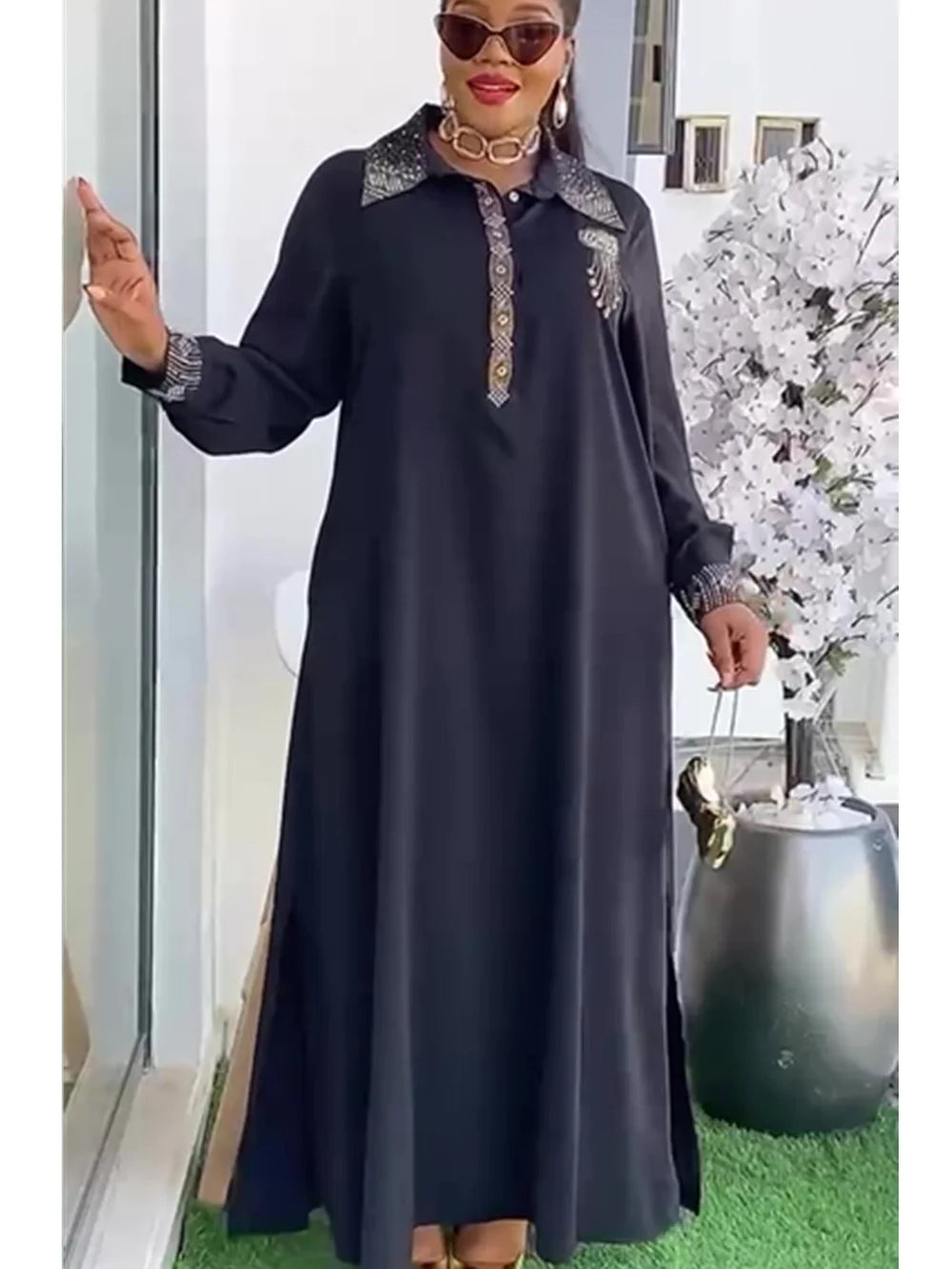Maxy Party Dresses for Women New Summer Fashion Chiffon Evening Gown Elegant Turkey Muslim Maxy Long Dress