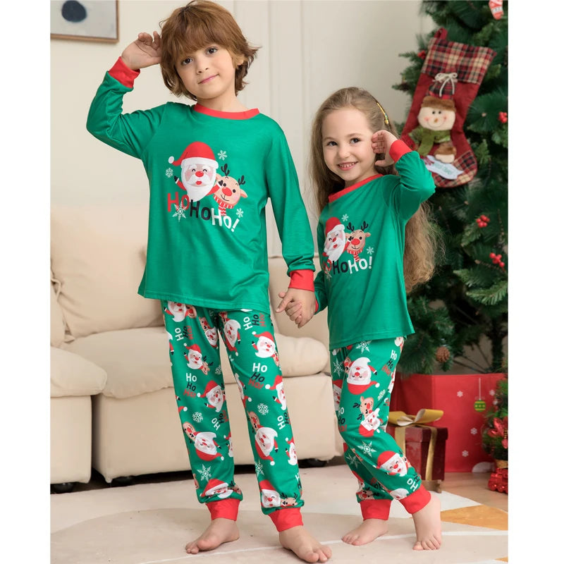 Christmas Family Pajamas Set 2024 Xmas Matching Outfit Adult Kids Women Pyjamas Clothes Mother And Daughter Father Son Sleepwear