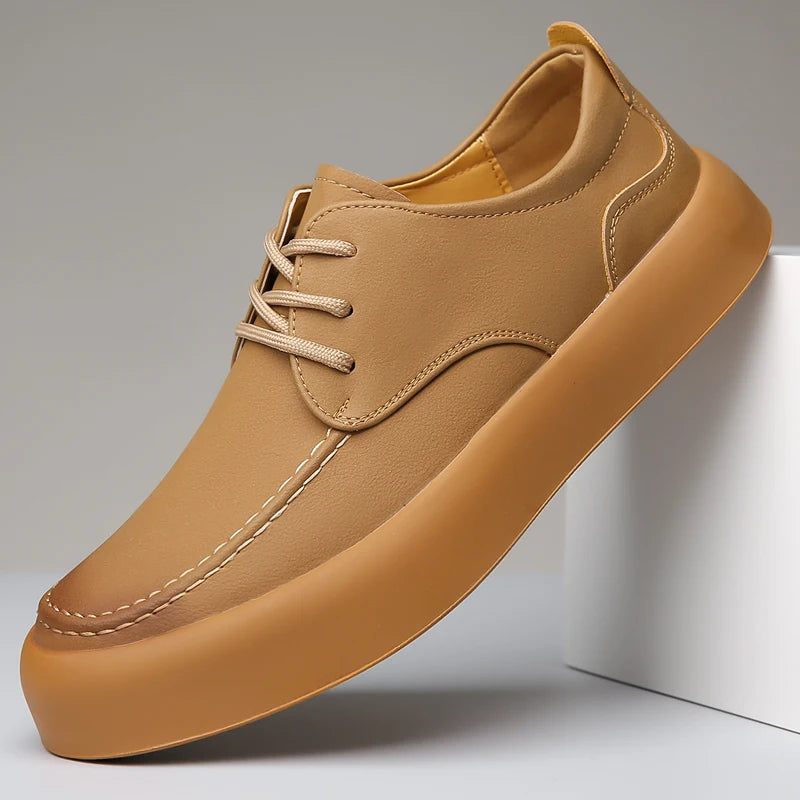 Amay Genuine Leather Men Formal Shoes Italian Lace Up Casual Shoes Luxury Brand Dress Men's Shoes Moccasins Oxford Shoes Male Hombre