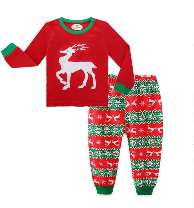 Kids Halloween Christmas Tops + Pant Cosplay Costume Boys Girls Santa Claus Print Pajamas Nightwear Home Clothing 2-7 Years