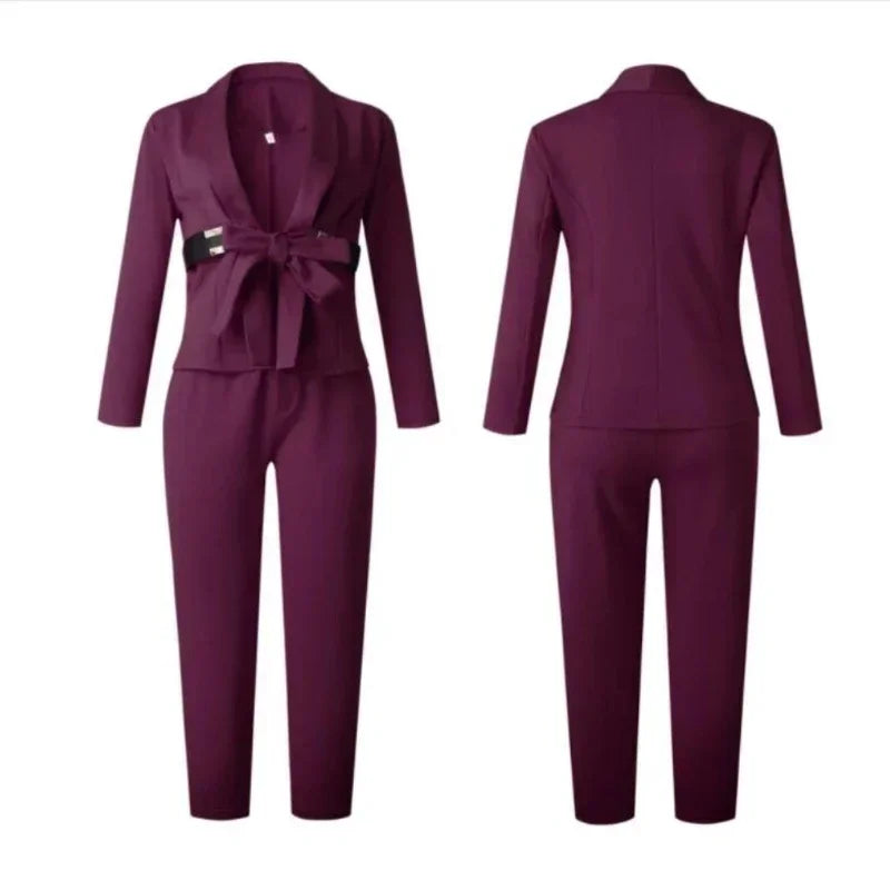 Maxy 2 Piece Set Africa Clothes African Fashion Suit Top and Trousers Super Elastic Party Plus Size For Lady