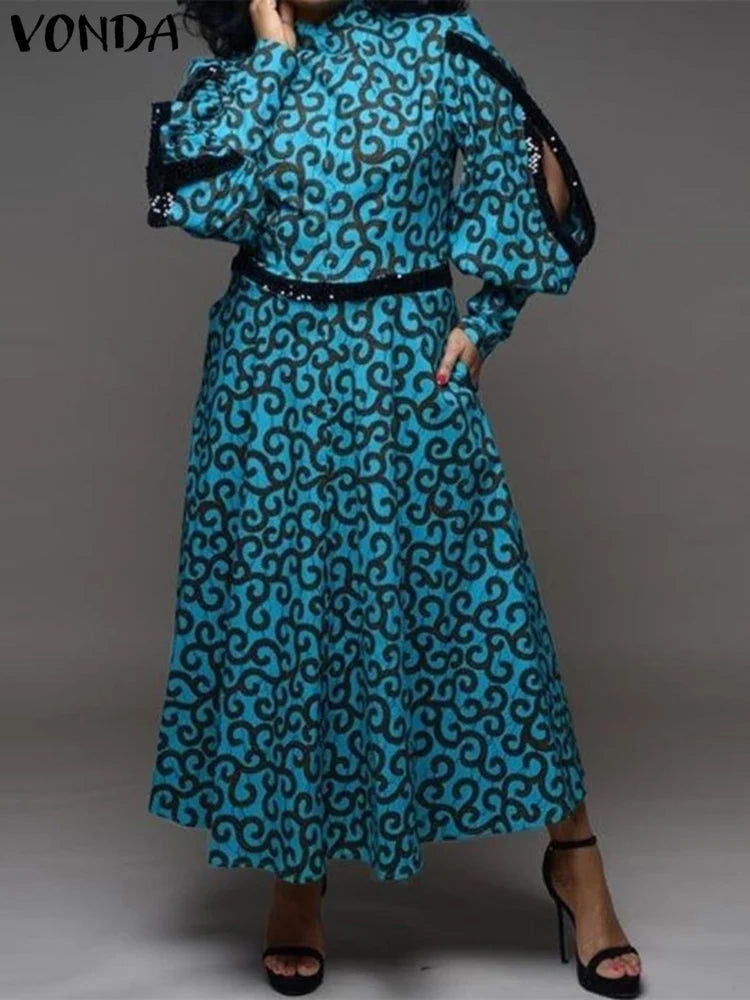 Maxy Hollow Out Elegant Loose 2PCS Dress Sets Women Sets Casual Bohemian Two Piece Suits Printing Outfits