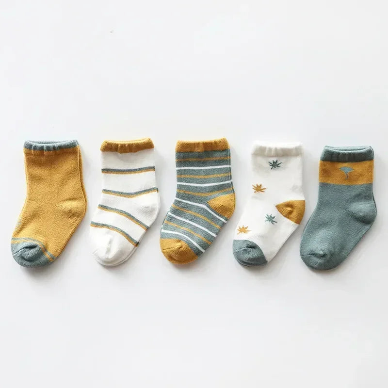 Maxy Spring and Autumn New Cartoon Midtable Children's Socks Combed Cotton Boys and Girls Baby Socks Baby Socks for Children