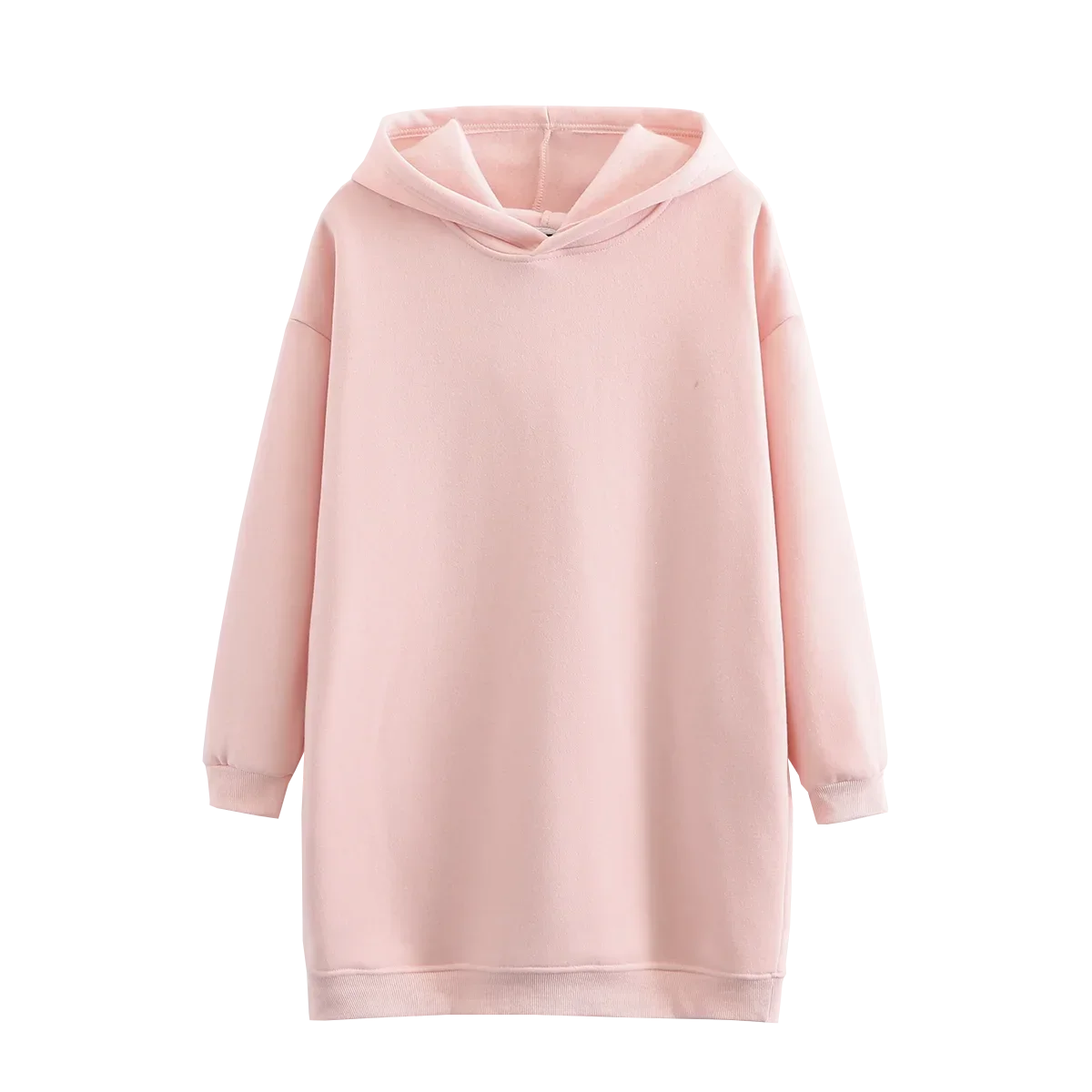 Maxy Tangara Winter Family Set Kids Costume Oversized Top Pocekt Women 100% Cotton Fleece Hoodies Sweatshirt Dress 6L50
