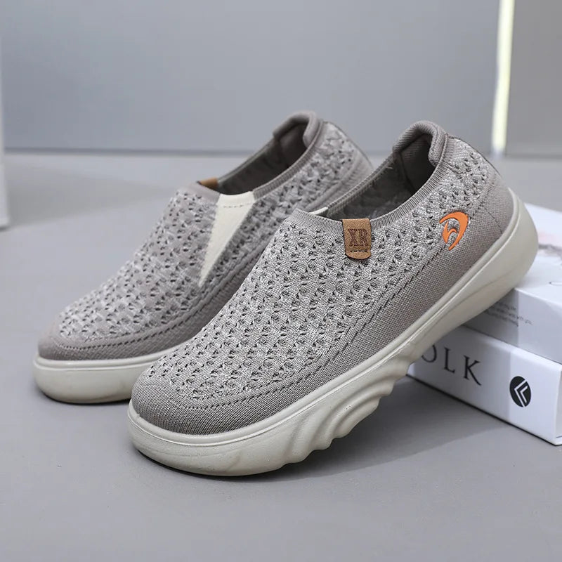 Maxy New Shoes for Woman Vulcanize Shoes Autumn Round Toe Flats Mesh Breathable Ladies Fisherman Shoes Platform Casual Sneakers