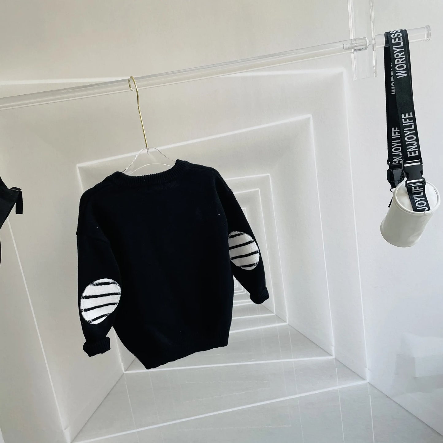Maxy Baby Kids Sweater Patchwork Long Sleeve Fashion Big Boy Outfit O-Neck Knitted Clothes for 3-13T Autumn Fall Girl Toddler Outfits