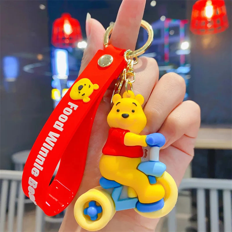Maxy Anime Disney Figure Villain Maleficent The Evil Queen Cruella Silicone Keychain Bag Key Ring Pendant Children Toy Birthday Gifts
