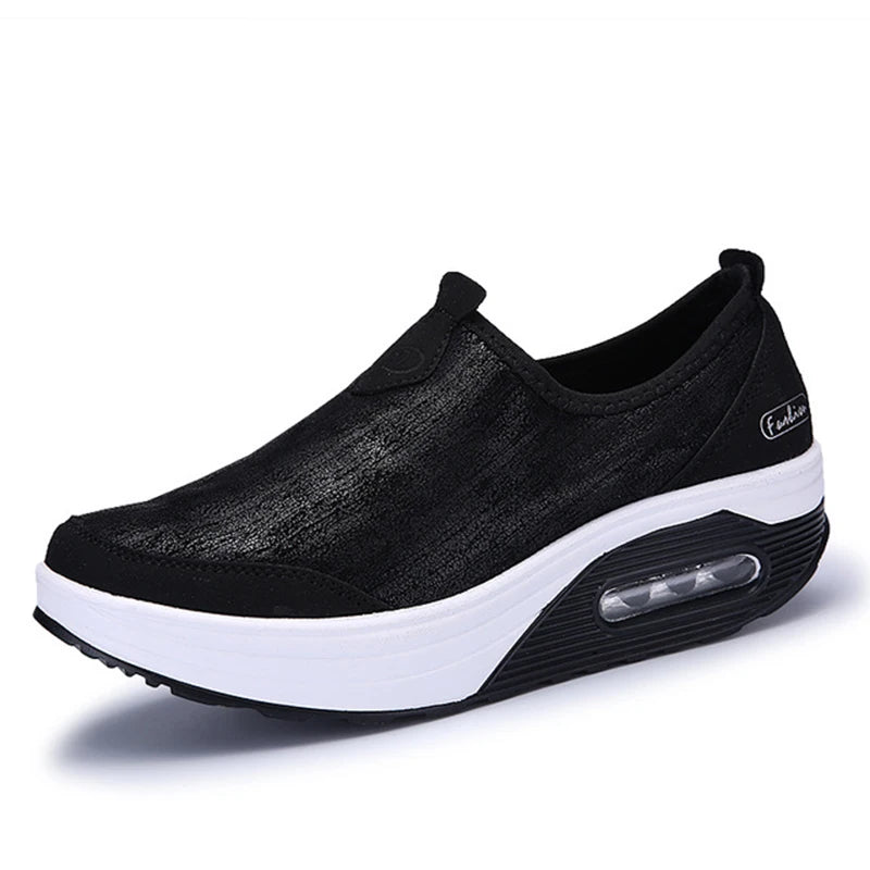 Maxy Women Sneakers Flats Loafers Sweet Shallow Comfort Moccasins Slip-on PU Platform Ballet Ladies Vulcanized Shoes New