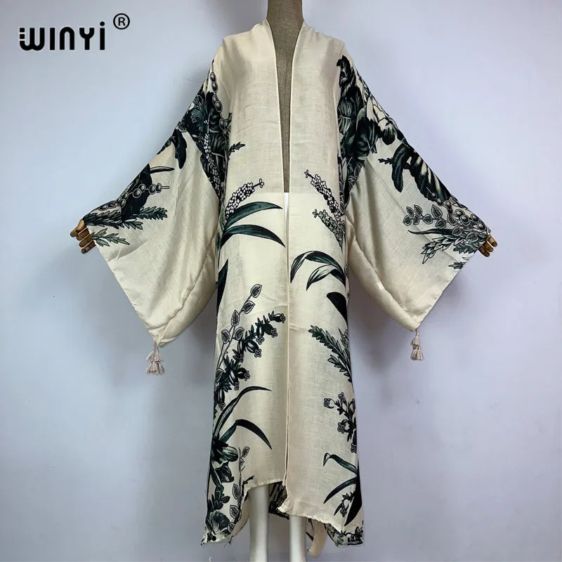 Maxy kimono Africa boho fashion print beach swimwear Elegant Cardigan sexy Holiday maxi beach wear swimsuit evening dress