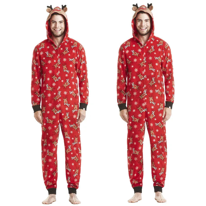 Maxy Christmas Family Matching Rompers Adult Kid Baby Family Matching Outfits Pajamas Xmas Deer Family Look Matching Jumpsuits