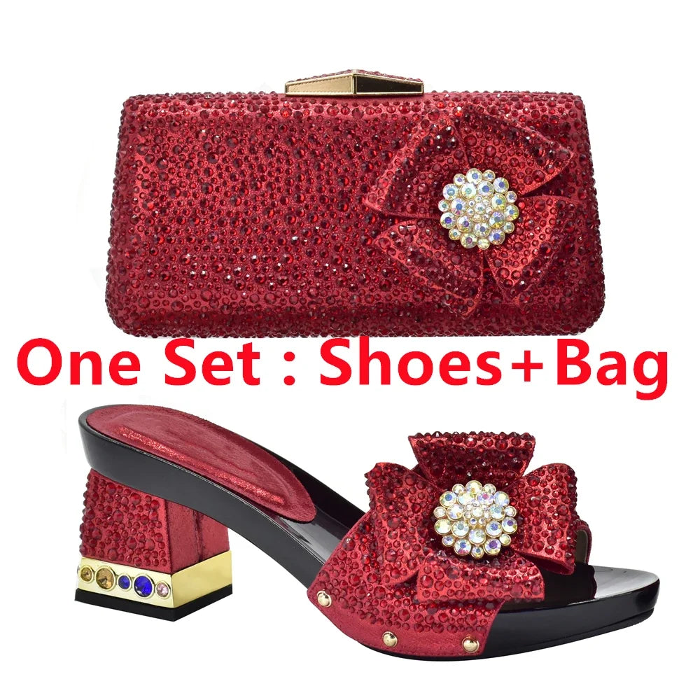 Maxy New Arrival Max Shoes and Bags Set African Matching Shoes and Bags for Women Wedding Shoe