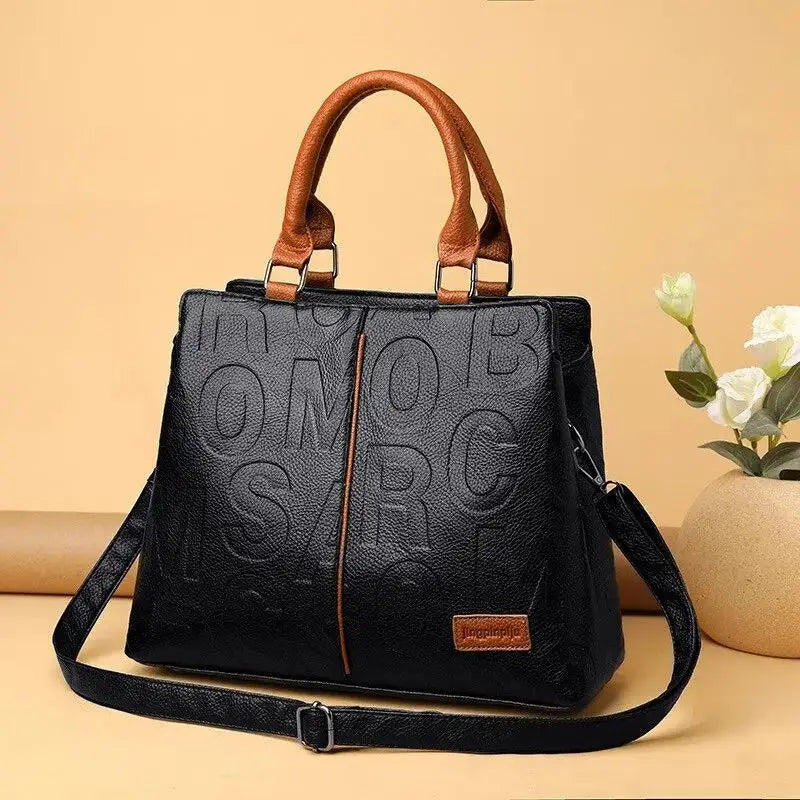 Maxy PU Leather Casual Crossbody Bags for Women Ladies Luxury Designer Tote Handbag Female Large Capacity Travel Shoulder Bag