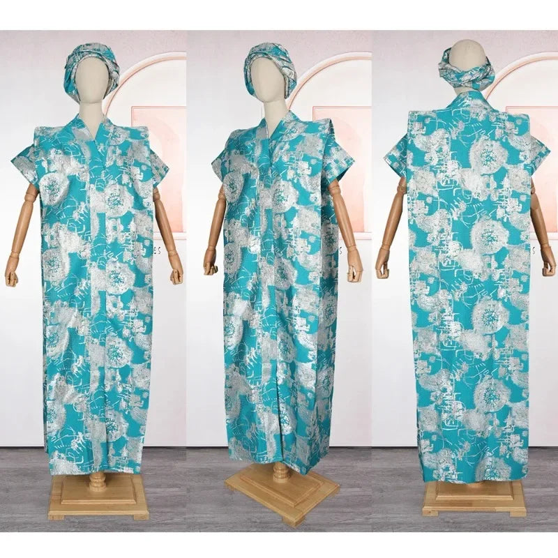 Maxy  Dresses for Women Traditional Africa Clothing Dashiki Ankara Outfits Gown Abayas Robe Muslim Kaftan Maxy Long Dress