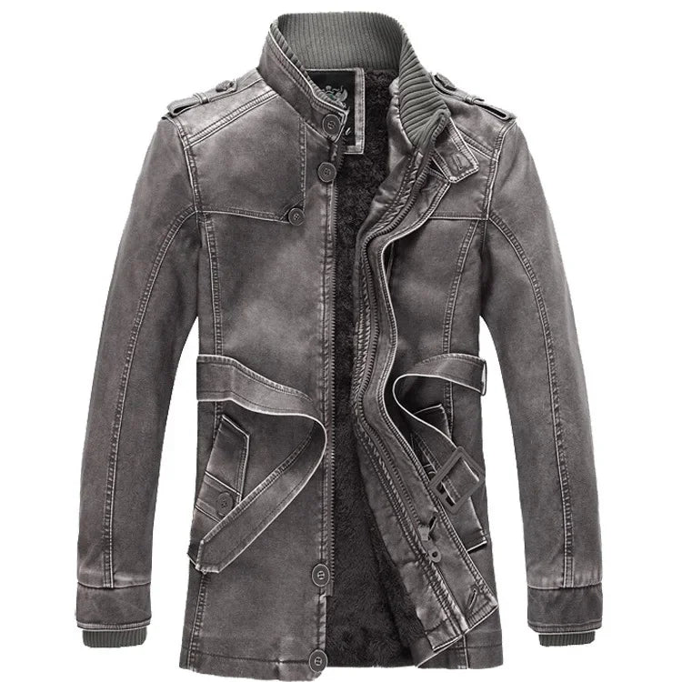 Maxy Casual Motorcycle Men's PU Leather Jacket Biker Coats Windbreaker Men s Slim Clothing