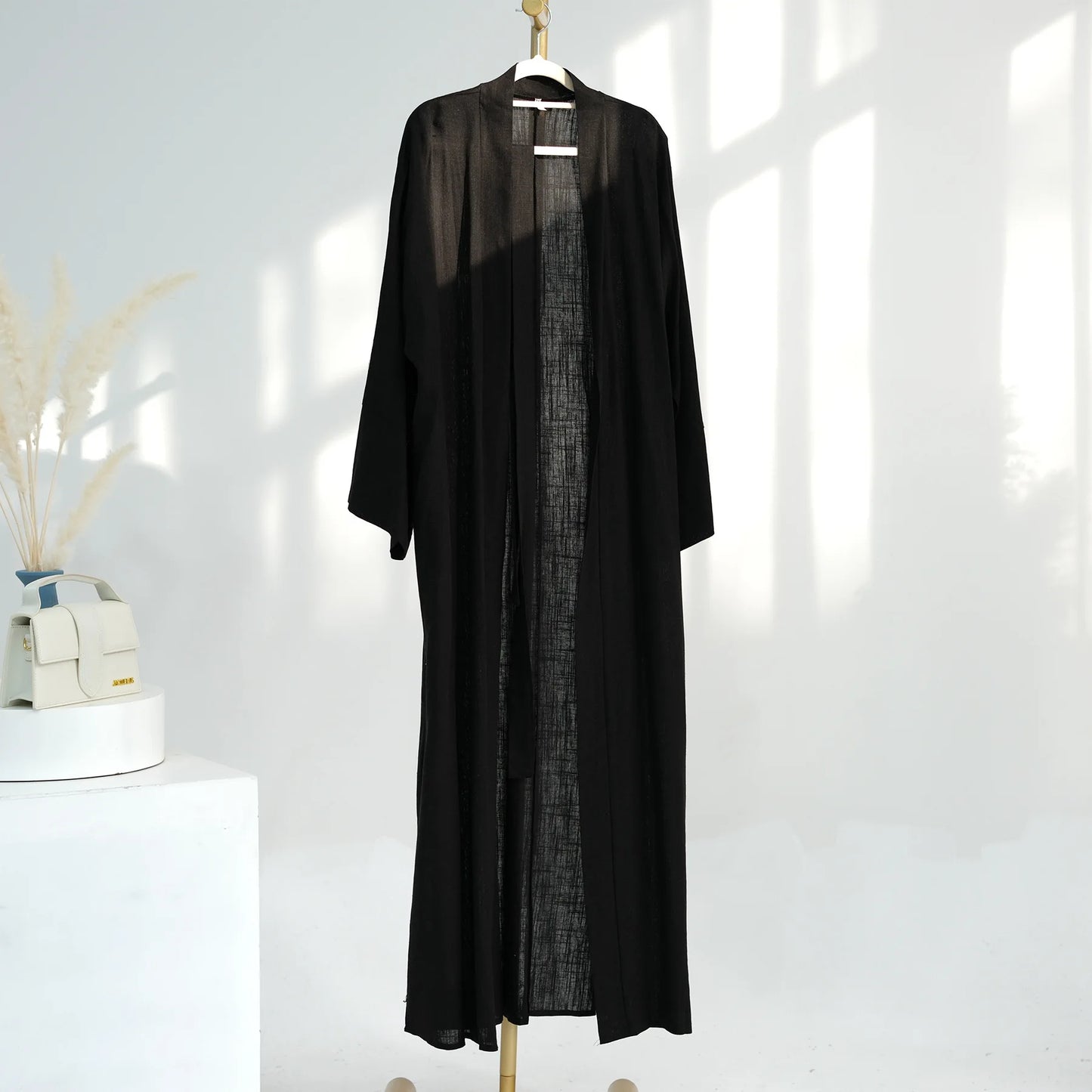 Maxy 2pcs Open Abaya Muslim Women Kimono Inner Dress Set Turkey Islamic Arab Robe Dubai Caftan Jalabiya Eid Ramadan Outfits Gown
